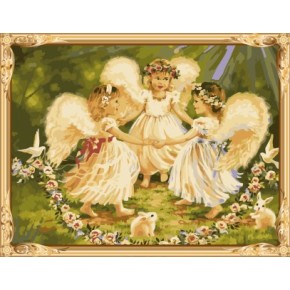 kleine mädchen engel foto leinwand Öl malen nach zahlen für wholeasles gx7296