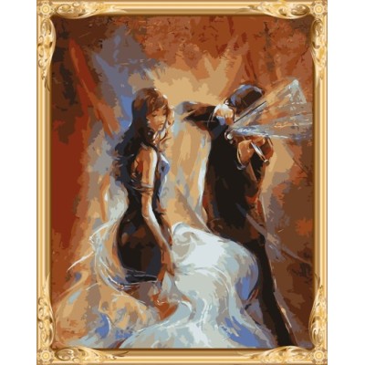 coloring by numbers women and man wedding oil painting for home decor GX7351