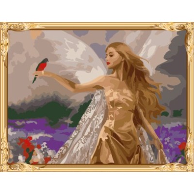 sexy girl canvas oil painting by numbers for home decor GX7297