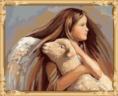 GX7424 sexy girl nude women and animal diy oil panitng by numbers for home decor