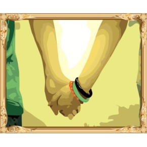 gx7391 diy bild nach zahlen Liebhaber Hand in Hand abstrakte Ölmalerei für Wohnzimmer dekor