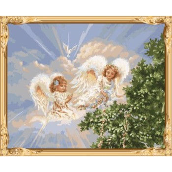 GX7399 2015 new hot angel photo paint by numbers for modern living room decor