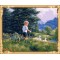wall art little boy oil painting color by numbers for home decor GX7590