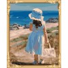 GX 7606 little girl paint by number kits oil painting