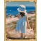 GX 7606 little girl paint by number kits oil painting