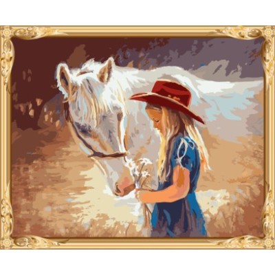 Mujeres digitales de la lona del caballo pintura al óleo para el dormitorio GX7583