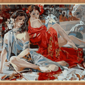 nude sexy women oil paint by numbers kit for bedroom GX7897