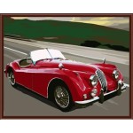 Conjunto de arte pintura para colorear por números de la lona pintura al óleo del diseño del coche GX6302