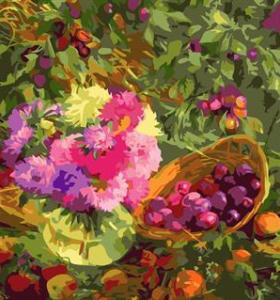 still life abstract oil painting by numbers GX6553nature landscape flower fruit design