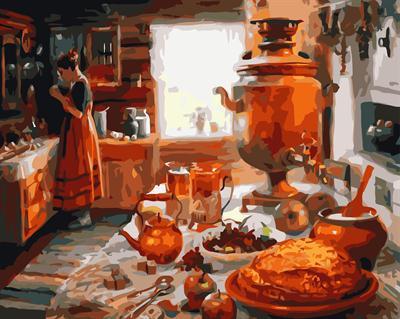 canvas painting by numbers GX6561still life kitchen design