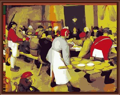 GX6449 YIWU factory wholesales art suppliers 2015 new abstract dinner painting by numbers
