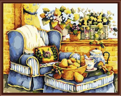 oil painting by numbers handpainted wholesales 2015 home and flower design painting GX6487