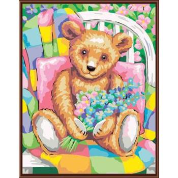 coloring by numbers kit handmaded painting bear picture canvas painting GX6257