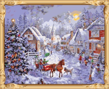 GX7429 christmas design diy oil painting by numbers