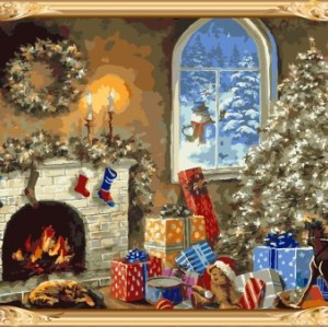 GX7431 christmas hot photo diy oil painting by numbers