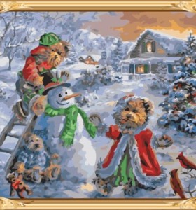 GX7422 christams design diy oil painting by numbers for art gift set