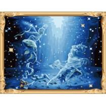 GX7445 constellation series Pisces digital handmade oil painting for home decor