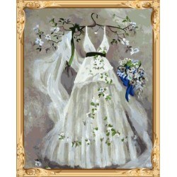 Gx 7609 sueño de pintura al óleo boda por números diy arte de la lona para el dormitorio decoración