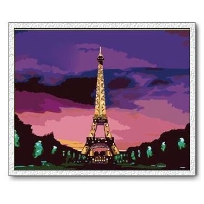 Diy oil painting by numbers,landscape oil painting,modern oil painting,Paris picture painting