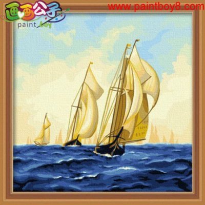 Best design diy oil painting by numbers seascape oil painting by numbers