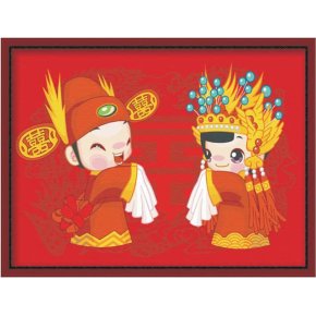besten preis diy Öl malen nach zahlen e041 chinesische design acryl paitning jia cai tian yan