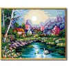 New design landscape picture oil painting by numbers,oil painting beginner kit
