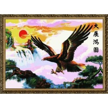 Ölgemälde ausgezeichneten Leinwand handgefertigt färbung von zahlen chinesische malerei