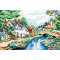 Diy oil Paint by numbers village landscape oil paintings on canvas