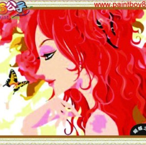 Diy oil pictures by numbers-modern women photo oil painting -oil painting beginner kit