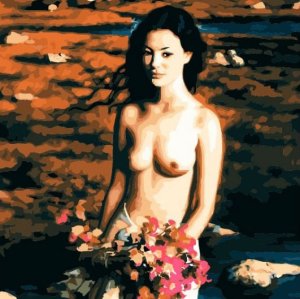 new flower oil nude women painting,diy oil painting by numbers sexy women picture painting