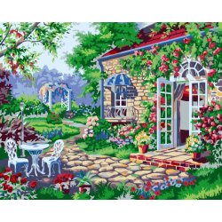 g187 Gartenlandschaft malerei auf leinwand diy Öl malen nach zahlen