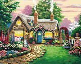 New style Paint by numbers G169 garden lanscape oil painting on canvas