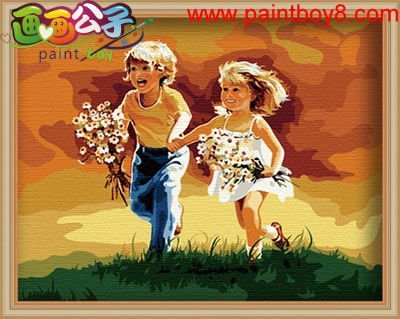 G018 brothers design digital handmaded painting on canvas New style Paint by numbers