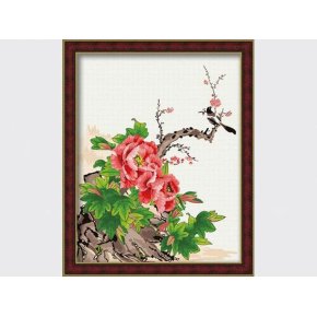 Neuen stil malen nach zahlen g045 Blumen-und vogel fotodesign malerei auf leinwand