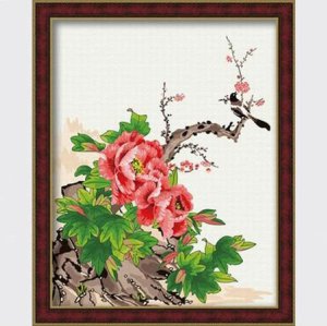 New style Paint by numbers G045 flower and bird photo design painting on canvas