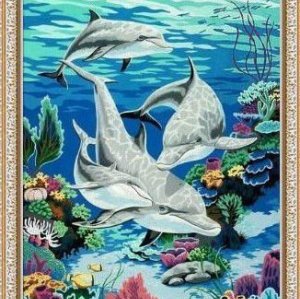 G046 seascape dolphin design New style Paint by numbers