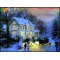 Diy oil painting by digital oil painting beginner kit snow design painting