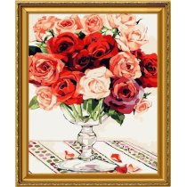 Diy oil painting by digital flower picture oil painting 2015 new hot photo