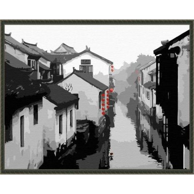 g199 chinesischen stadt landschaft leinwand gemälde neuen stil malen nach zahlen