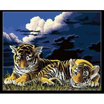 Diy oil painting by numbers GT037 tiger picture animal design acrylic painting on canvas yiwu wholesales