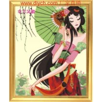 G218 modern women picture design oil painting on canvas Good quality Diy oil Paint by numbers