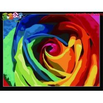 wholesales diy oil painting with numbers abstract flower design