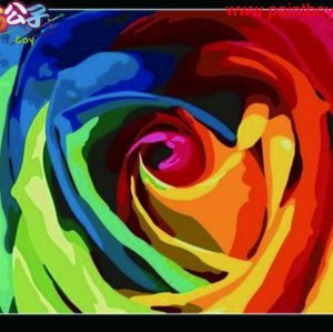 wholesales diy oil painting with numbers abstract flower design