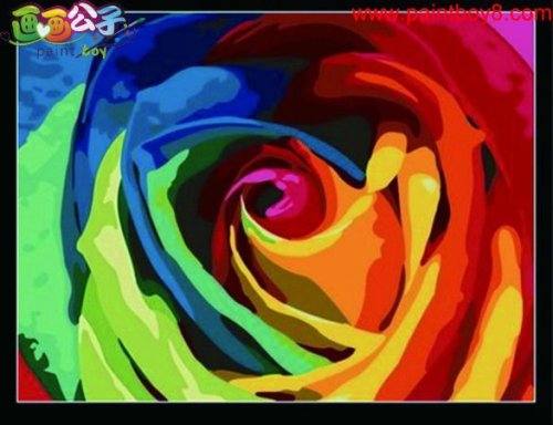 wholesales diy oil painting with numbers abstract flower design