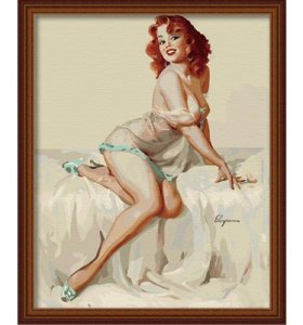 wholesales paint by numbers sexy women photo canvas oil painting by numbers
