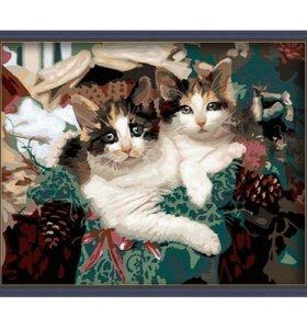 wholesales diy oil paint by numbers G032 animal cat design