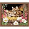 G034 cat design animal picture handmaded painting kit wholesales diy paint with numbers