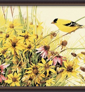 Imagen de la flor pintura al óleo abstracta ventas al por mayor pintura por números