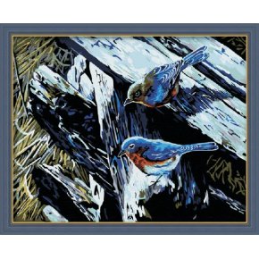 Großhandel malen mit zahlen vogel-design tier bild auf leinwand