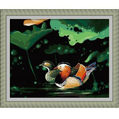 wholesales paint with numbers G043 animal design painting by number on canvas wholesales CE SGS EN71-123